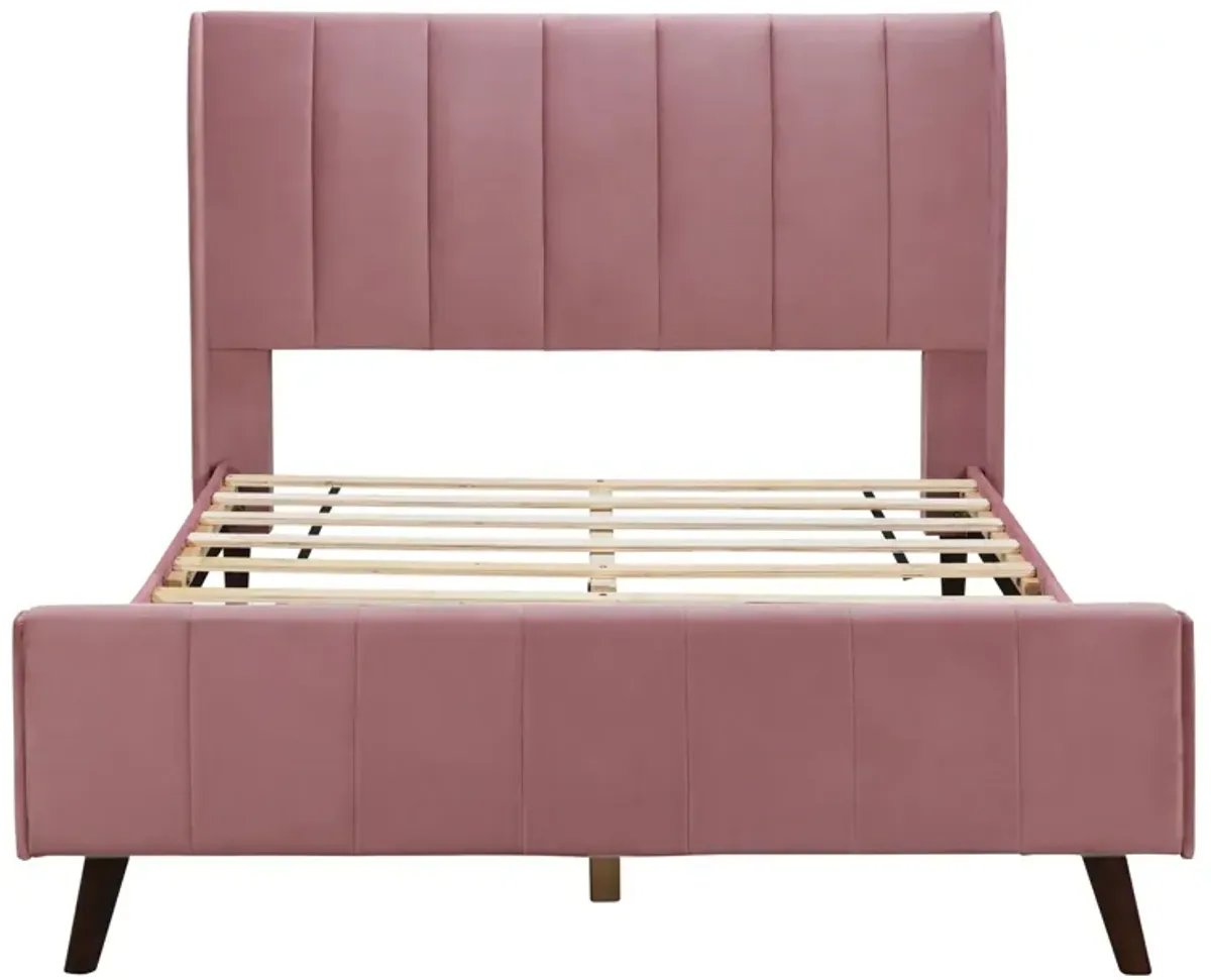 Upholstered Platform Bed, Velvet