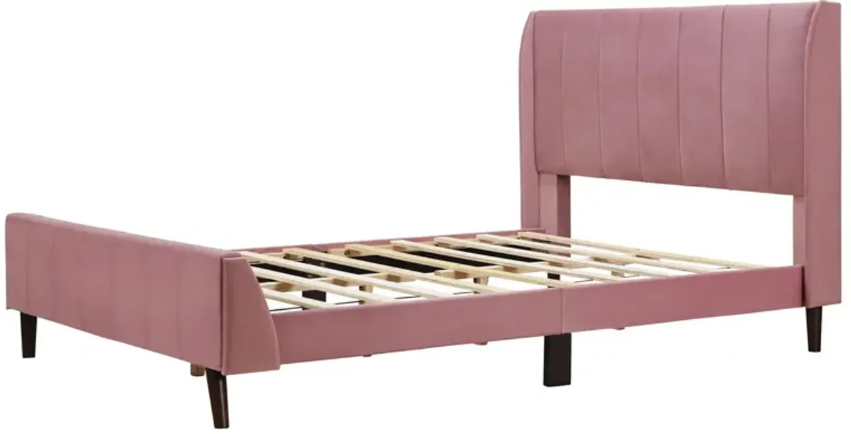 Upholstered Platform Bed, Velvet