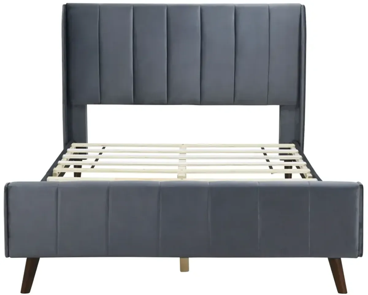 Upholstered Platform Bed, Velvet