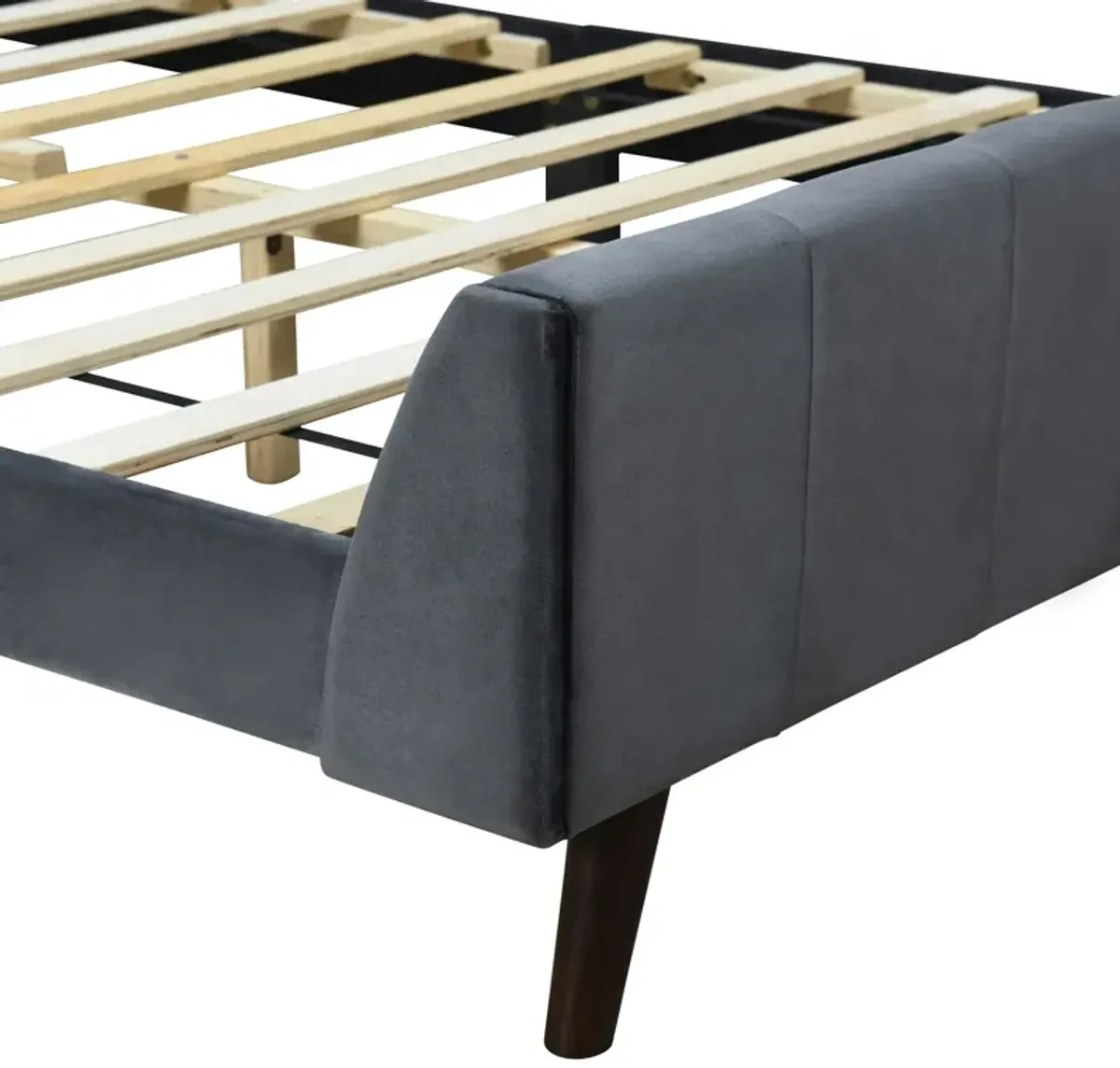 Upholstered Platform Bed, Velvet