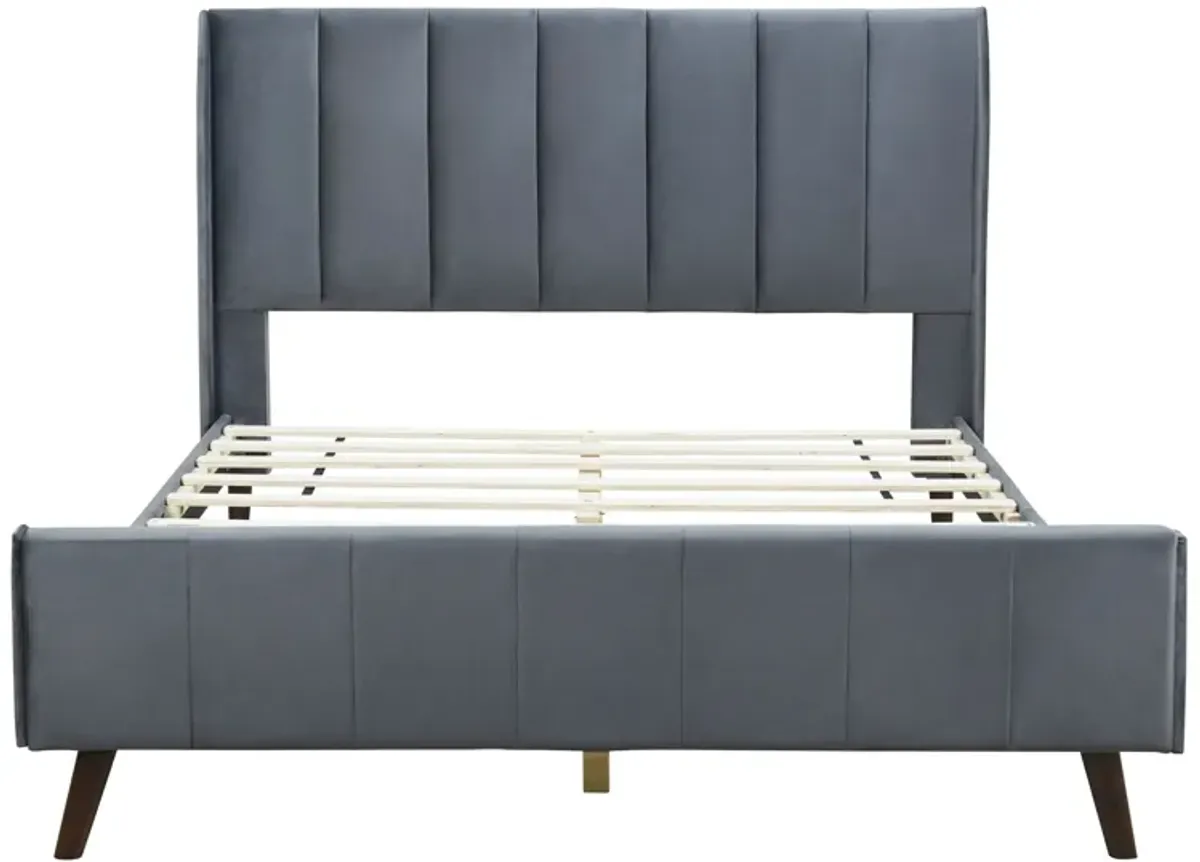 Upholstered Platform Bed, Velvet