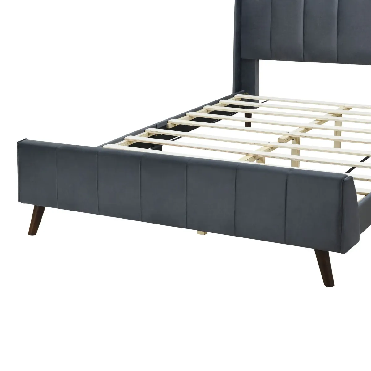 Upholstered Platform Bed, Velvet