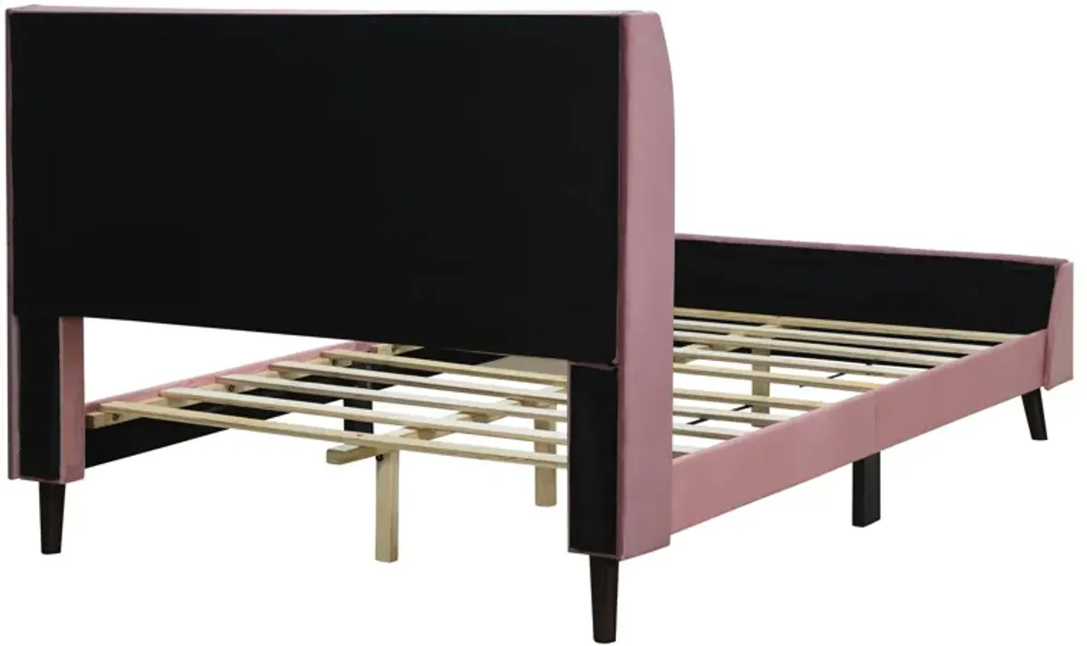 Upholstered Platform Bed, Velvet