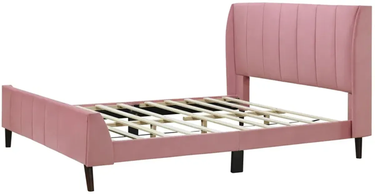 Upholstered Platform Bed, Velvet