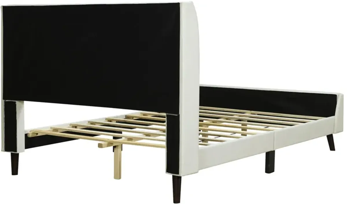 Upholstered Platform Bed, Velvet