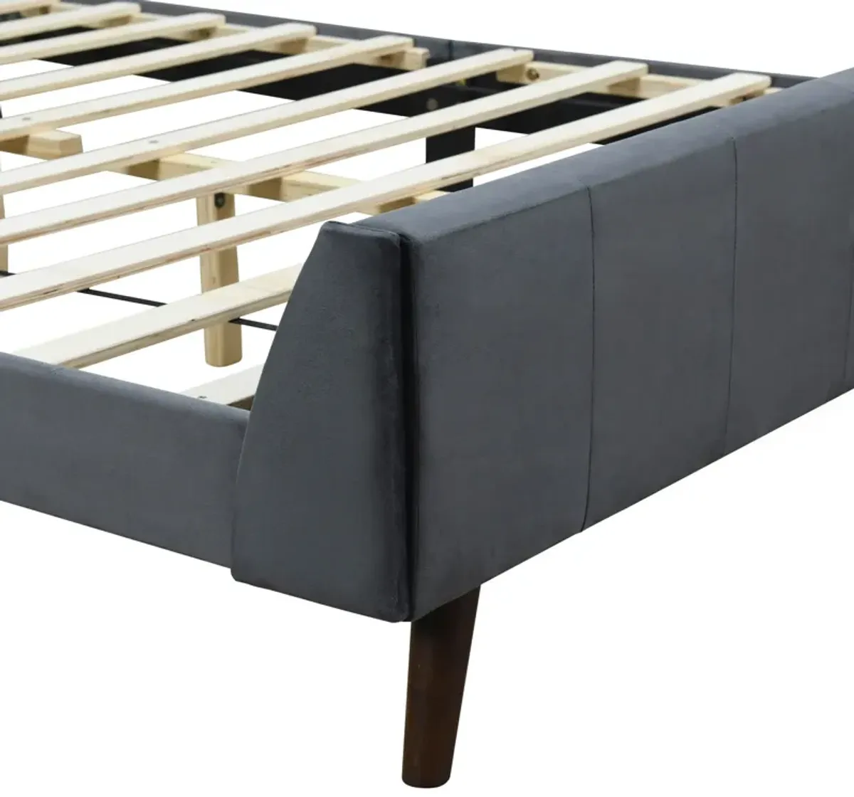 Upholstered Platform Bed, Velvet