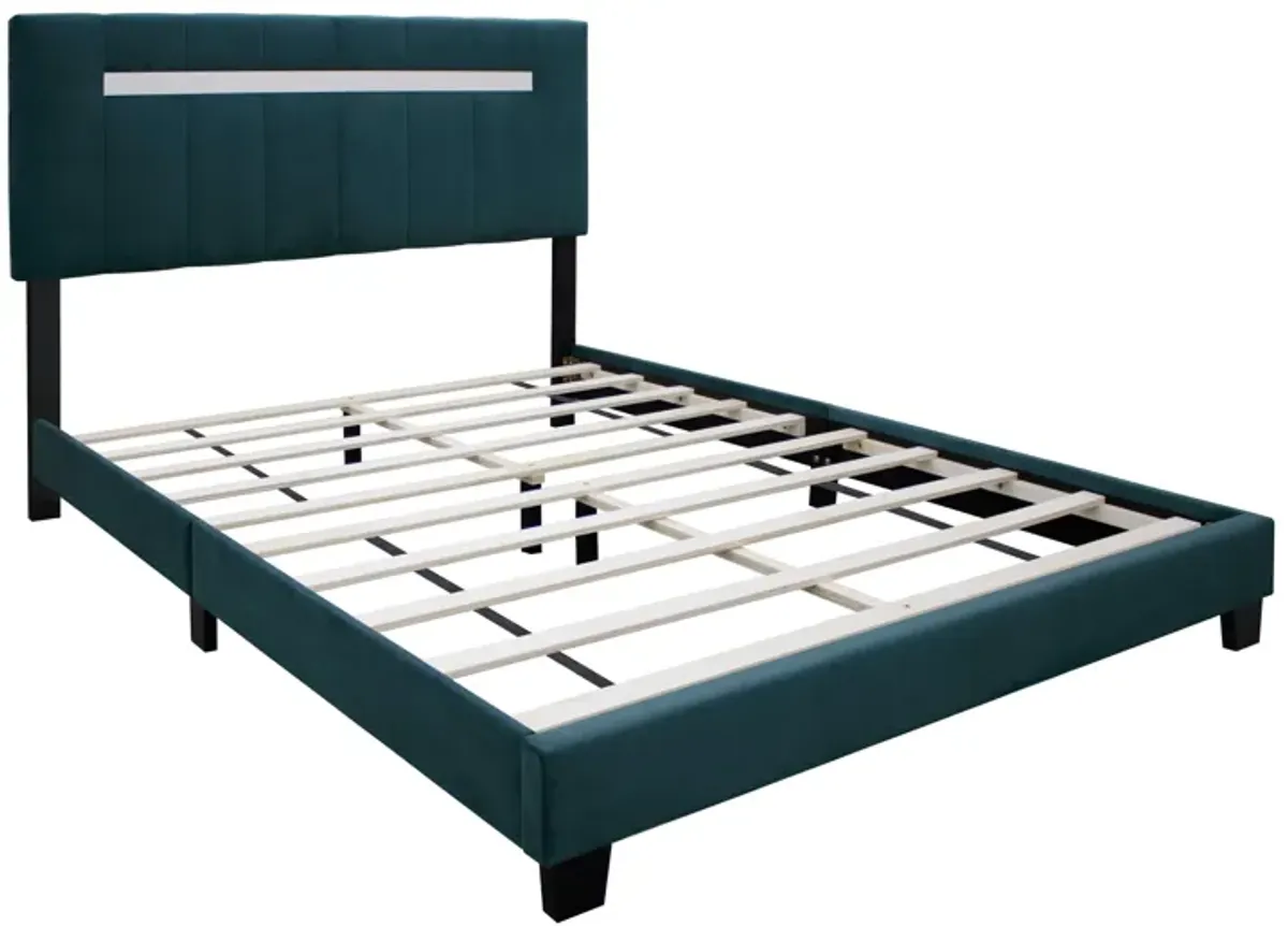 Queen Size Adjustable Upholstered Bed Frame Dark Velvet Collection Comfort And Simplicity