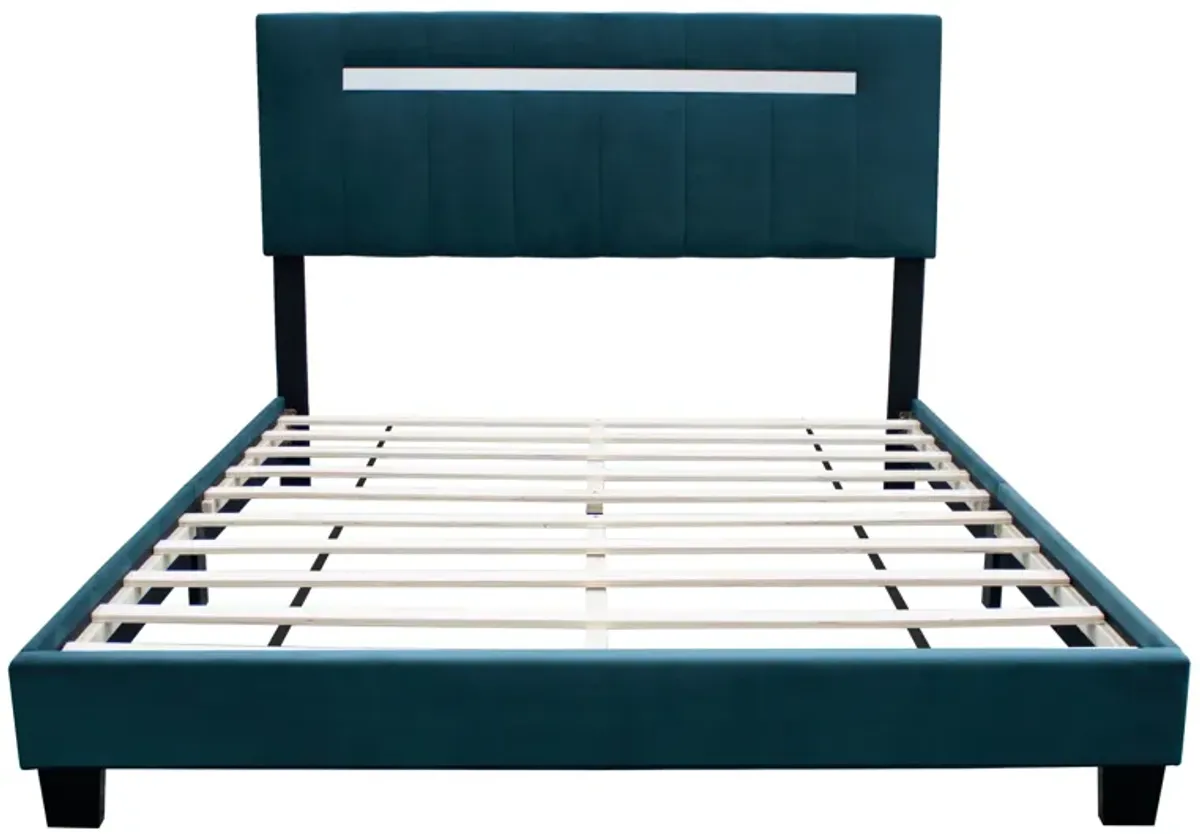 Queen Size Adjustable Upholstered Bed Frame Dark Velvet Collection Comfort And Simplicity