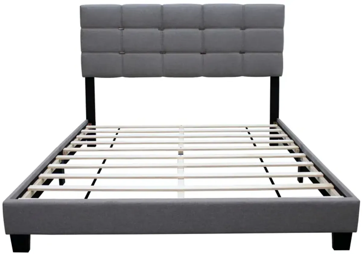 Queen Size Adjustable Linen Fabric Upholstered Bed Frame Vintage Collection Color Fits Any Room