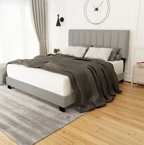 Queen Size Adjustable Headboard Upholstered Bed Frame The Combination Of Modern And Vintage Makes The Whole Visual Effect More Exquisite