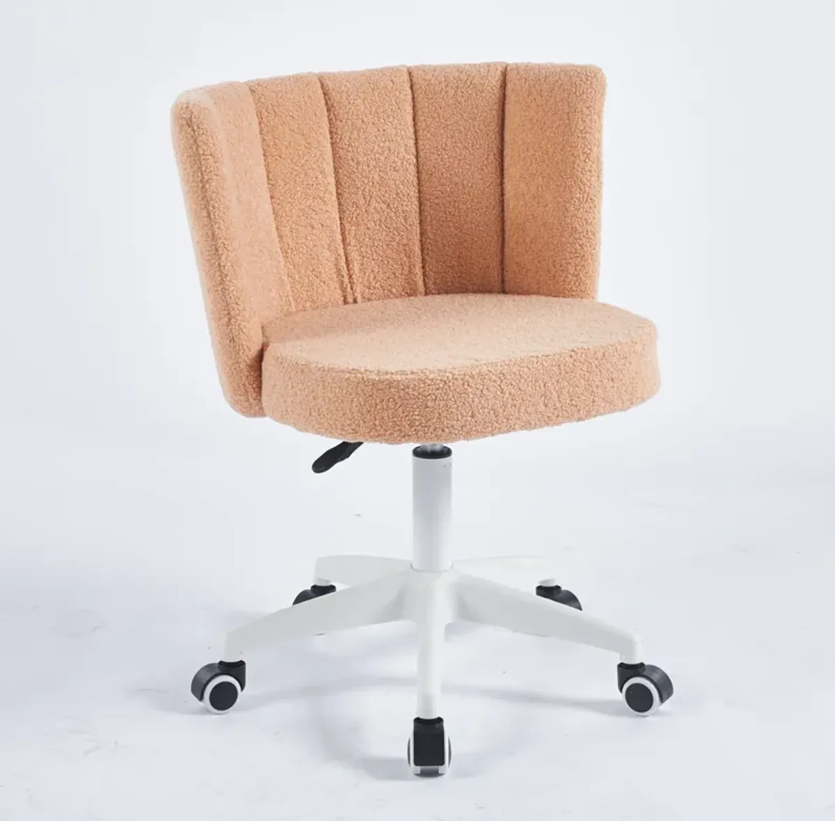 Home Office Chair, Fluffy Fuzzy Comfortable Makeup Vanity Chair, Swivel Desk Chair Height Adjustable Dressing Chair For Bedroom