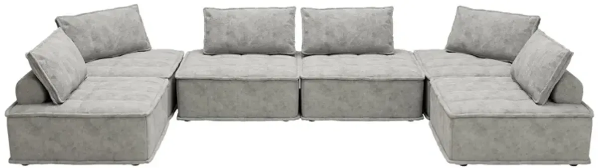 Luxury L-Shaped Modular Sofa With Hidden Legs, Adjustable Cushions, And Spring Seats - Perfect For Modern Living Room