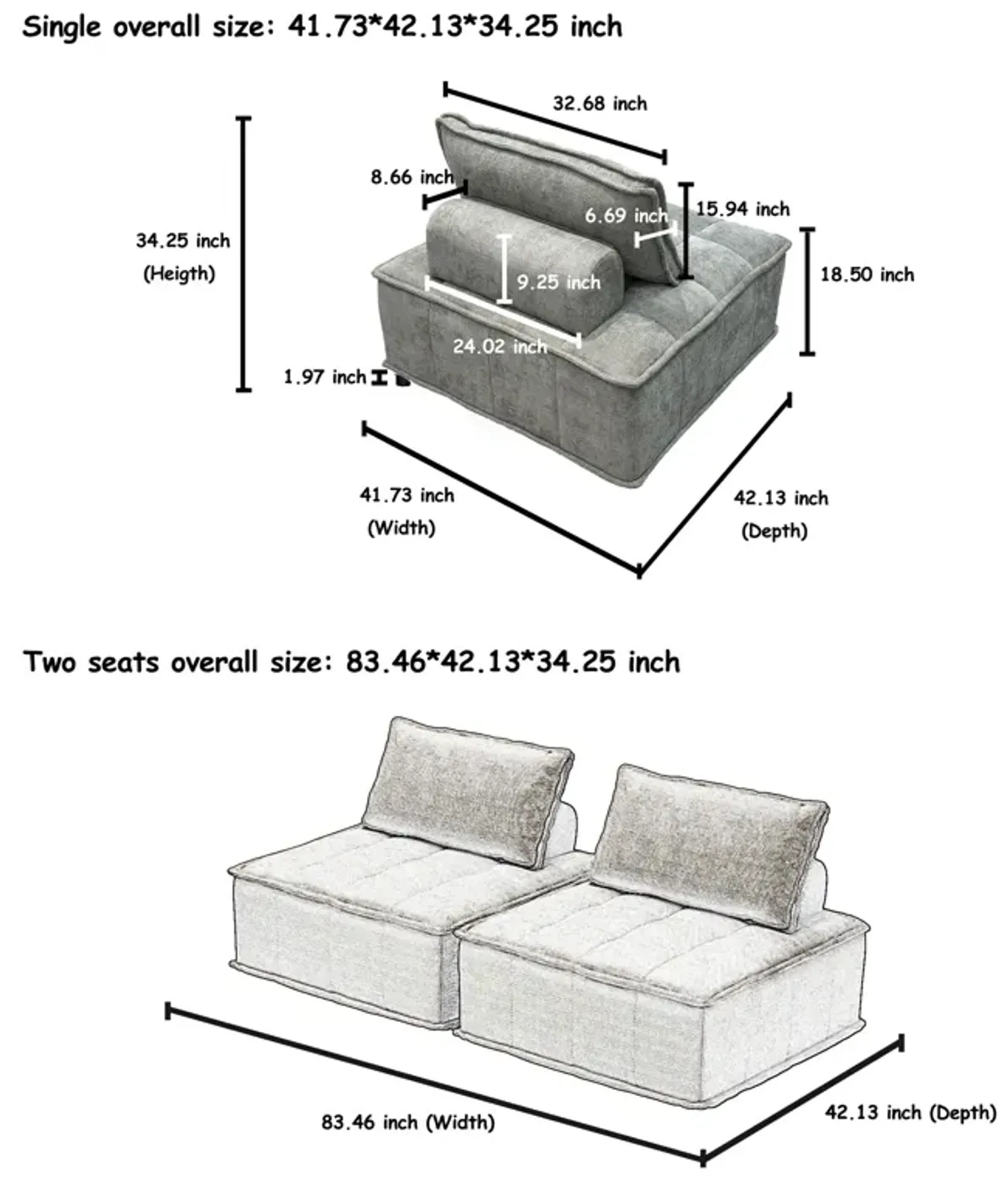 Luxury L-Shaped Modular Sofa With Hidden Legs, Adjustable Cushions, And Spring Seats - Perfect For Modern Living Room