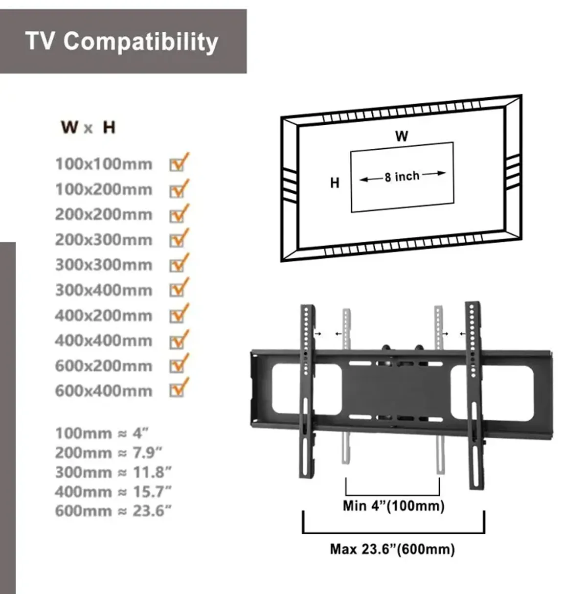 Multi-Function Angle And Height Adjustable Tempered Glass TV Stand - Black