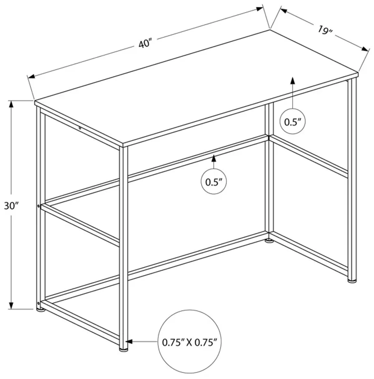 Computer Desk, Home Office, Laptop, Left & Right Set-Up, Storage Drawers, Work, Contemporary, Modern - Black