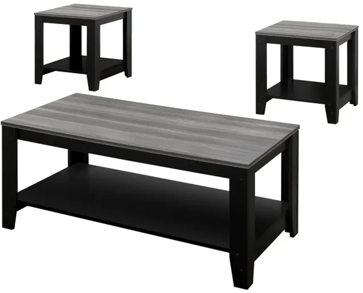 Table Set, Coffee, End, Side, Accent For Living Room Transitional (Set of 3) - Black