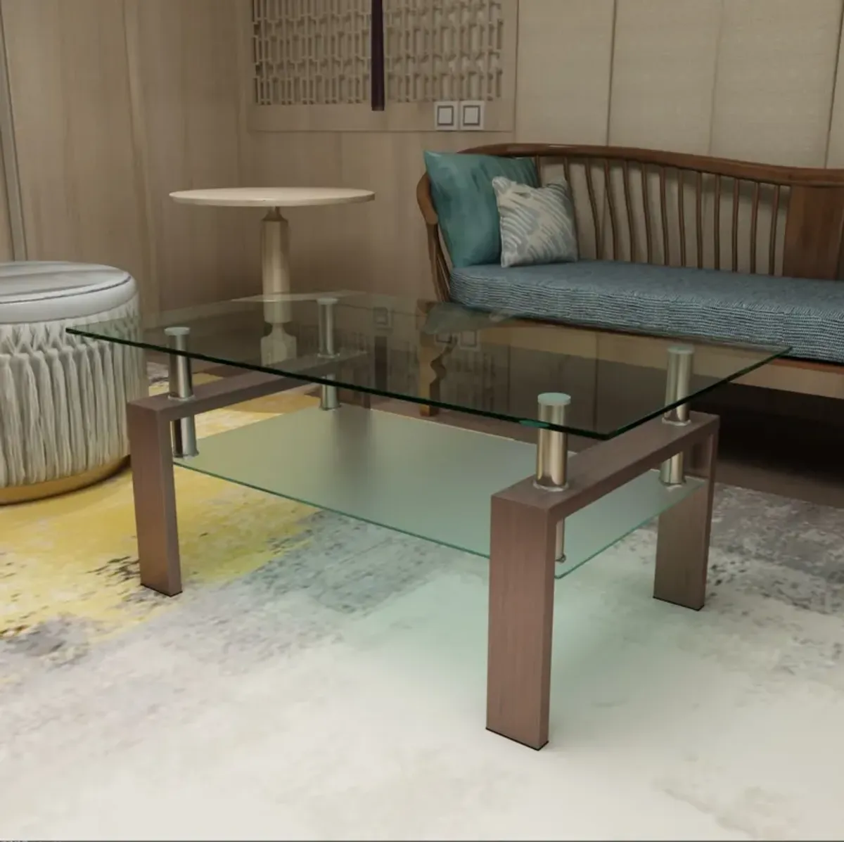 Rectangle Coffee Table, Modern Side Center Tables For Furniture