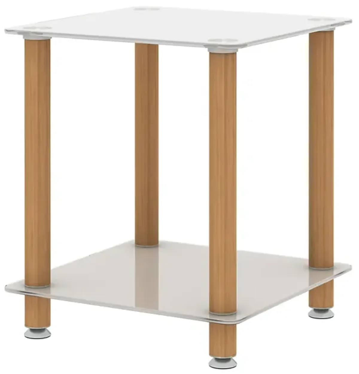 Side Table, 2 Tier Space End Table, Modern Night Stand, Sofa Table, Side Table With Storage Shelve