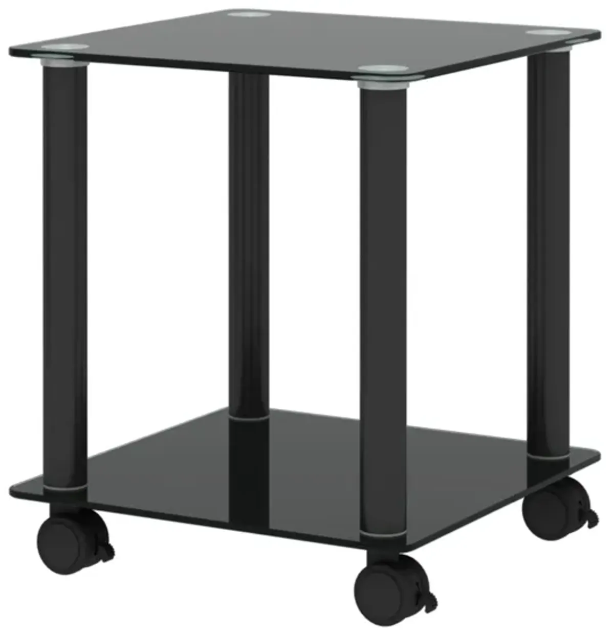 Side Table, 2 Tier Space End Table, Modern Night Stand, Sofa Table, Side Table With Storage Shelve