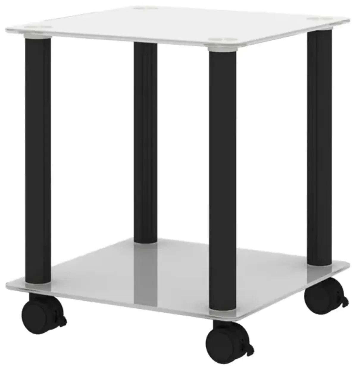 Side Table, 2 Tier Space End Table, Modern Night Stand, Sofa Table, Side Table With Storage Shelve