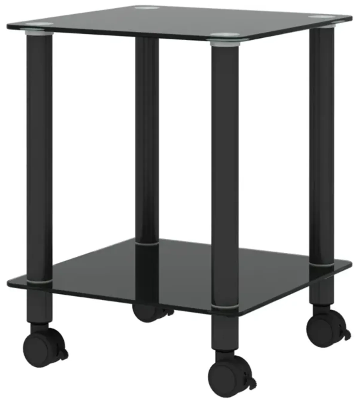 Side Table, 2 Tier Space End Table, Modern Night Stand, Sofa Table, Side Table With Storage Shelve