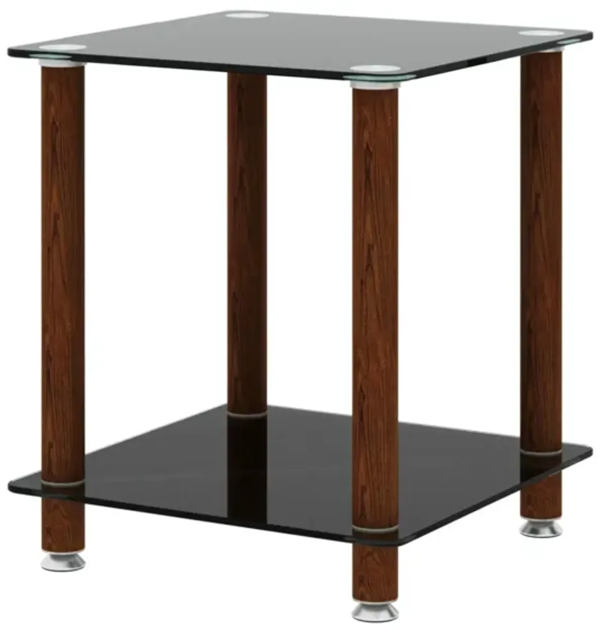 Side Table, 2 Tier Space End Table, Modern Night Stand, Sofa Table, Side Table With Storage Shelve