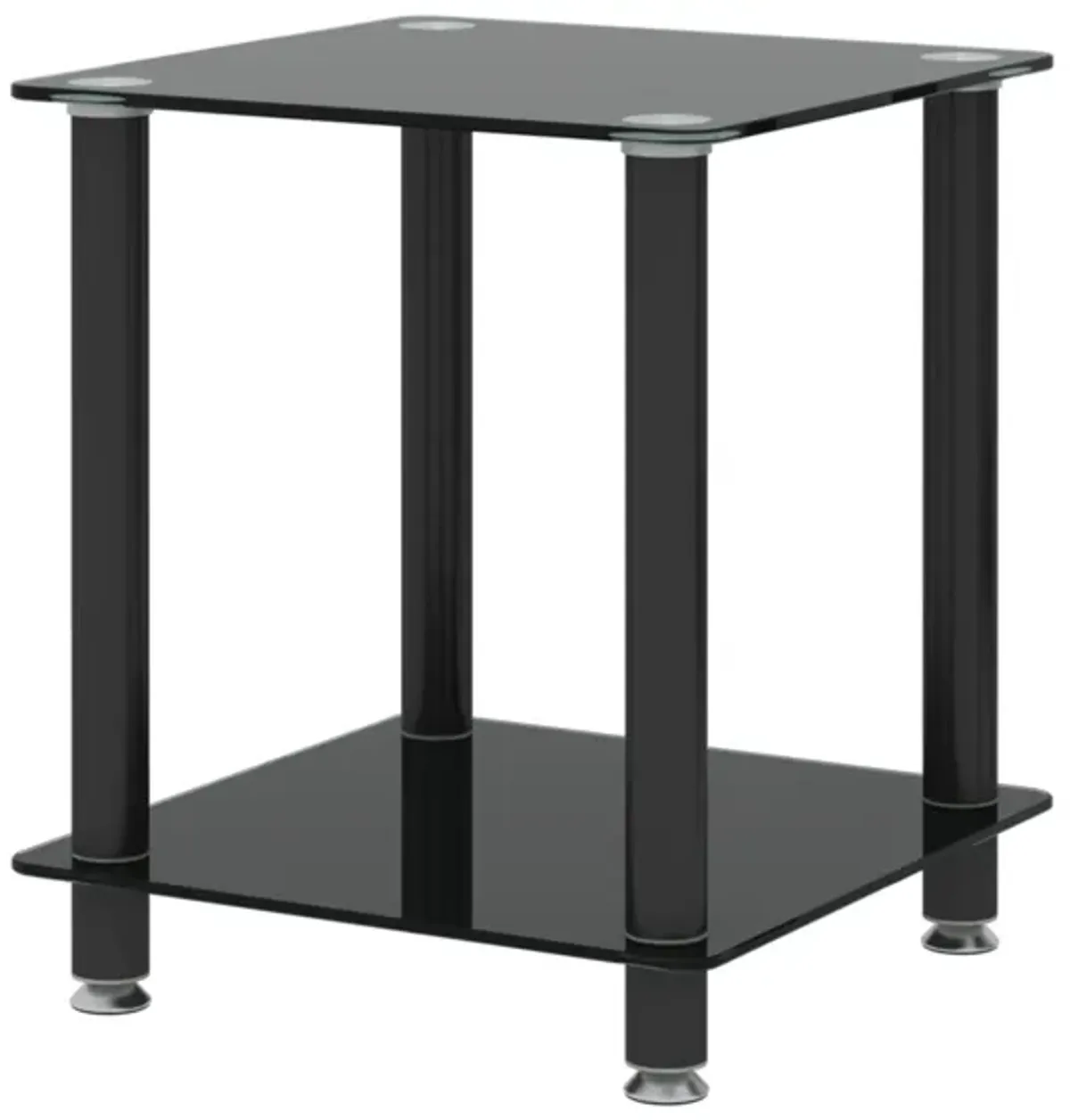 Side Table, 2 Tier Space End Table, Modern Night Stand, Sofa Table, Side Table With Storage Shelve