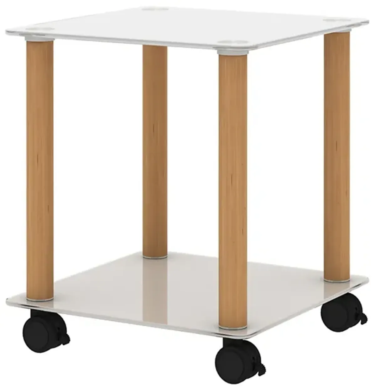 Side Table, 2 Tier Space End Table, Modern Night Stand, Sofa Table, Side Table With Storage Shelve