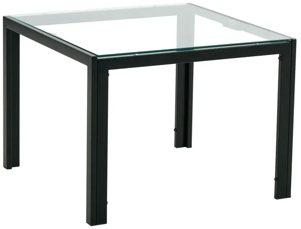 Coffee Table (Set of 2), Square Modern Table With Tempered Glass Finish For Living Room