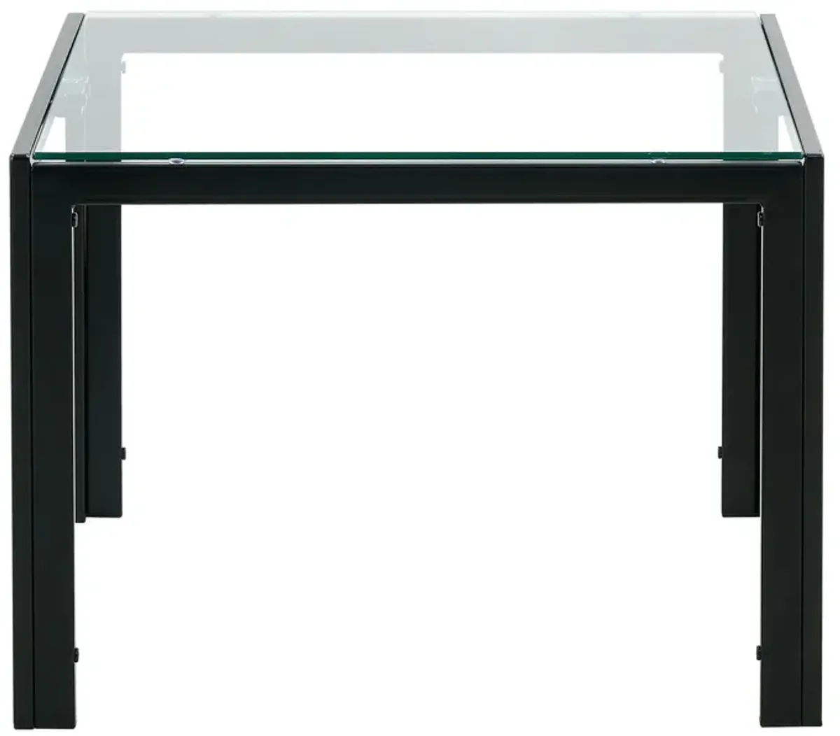 Coffee Table (Set of 2), Square Modern Table With Tempered Glass Finish For Living Room