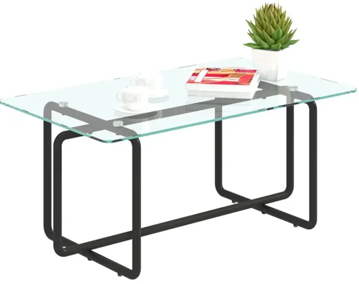 Modern Tempered Glass Tea Table Coffee Table, Table For Living Room