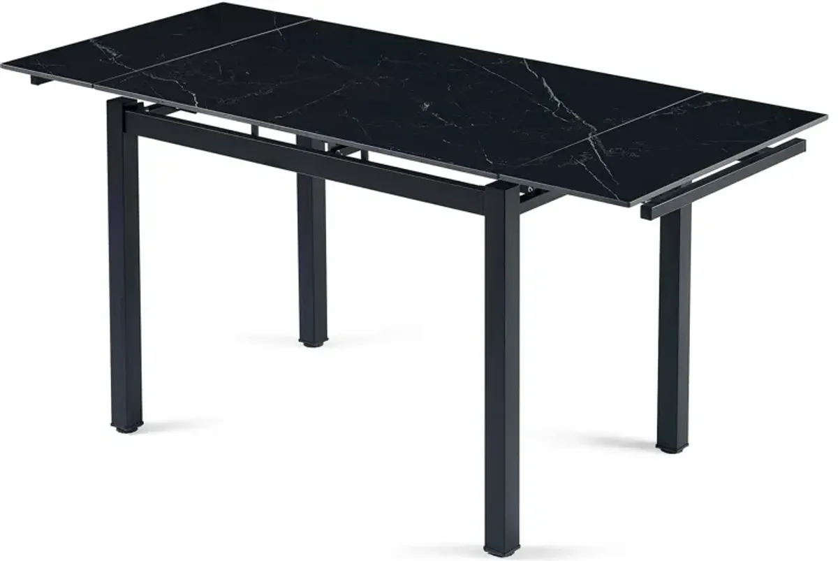 Ceramic Modern Rectangular Expandable Dining Room Table For Space-Saving Kitchen Small Space Table