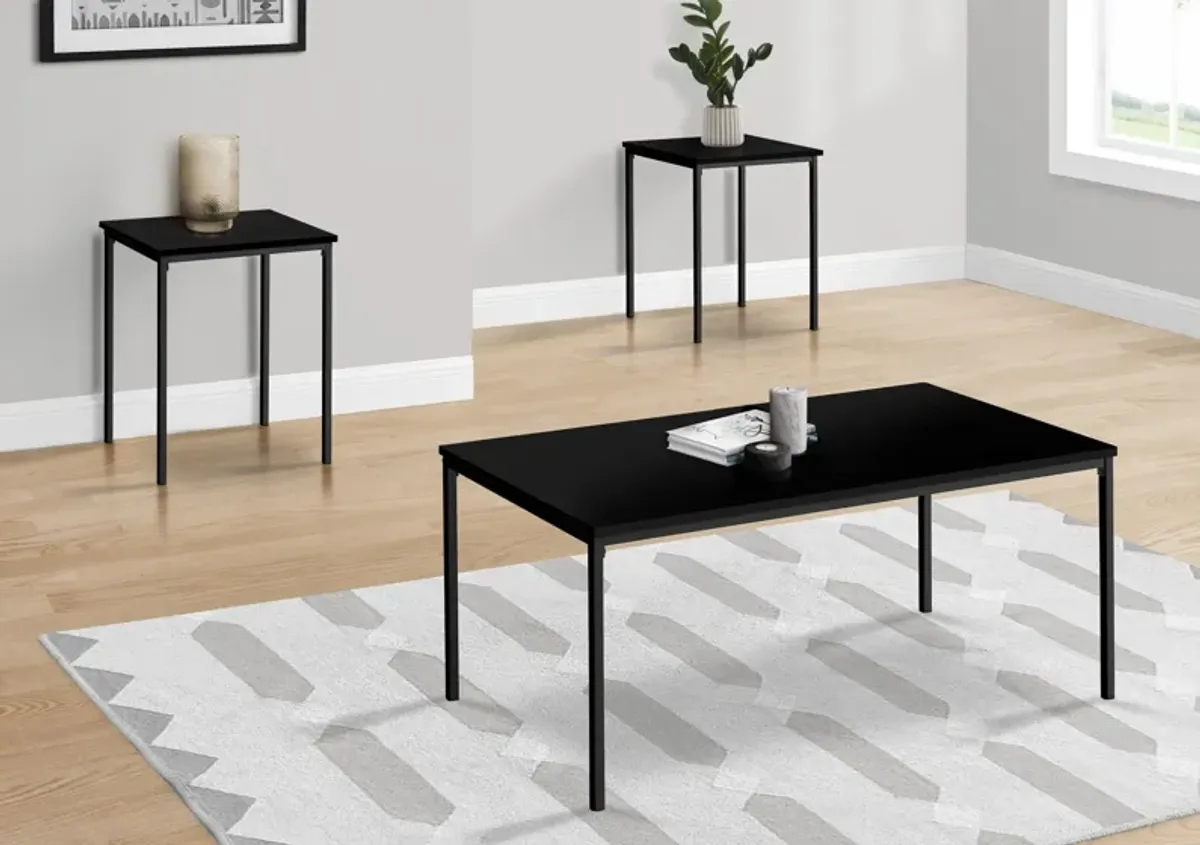 Table Set, Coffee, End, Contemporary, Modern (Set of 3)