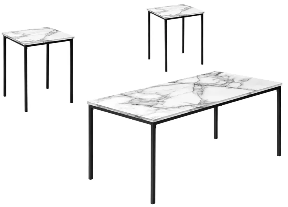 Table Set, Coffee, End, Contemporary, Modern (Set of 3)