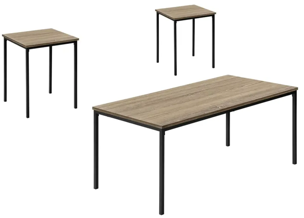 Table Set, Coffee, End, Contemporary, Modern (Set of 3)