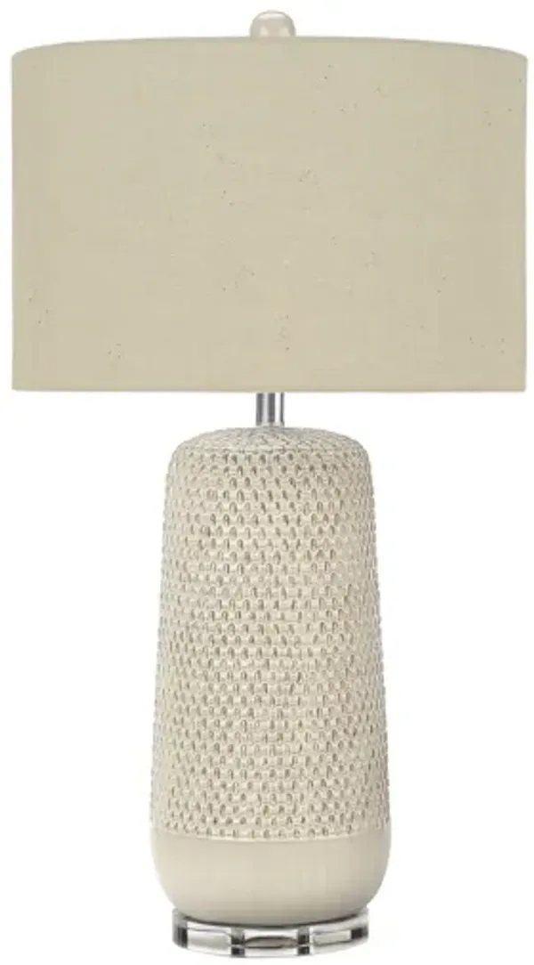 Contemporary Lighting, Table Lamp, Ceramic, Resin - Cream