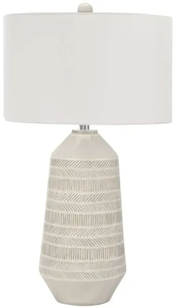Contemporary Lighting, Table Lamp, Ceramic - Cream