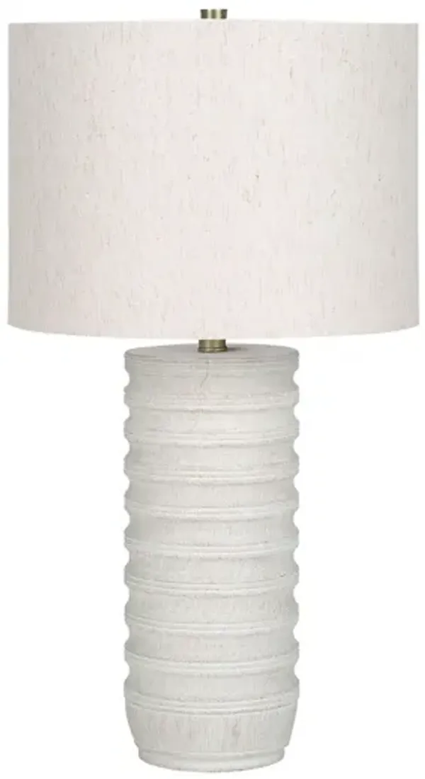 Table Lamp, Lighting, Resin, Transitional - Cream