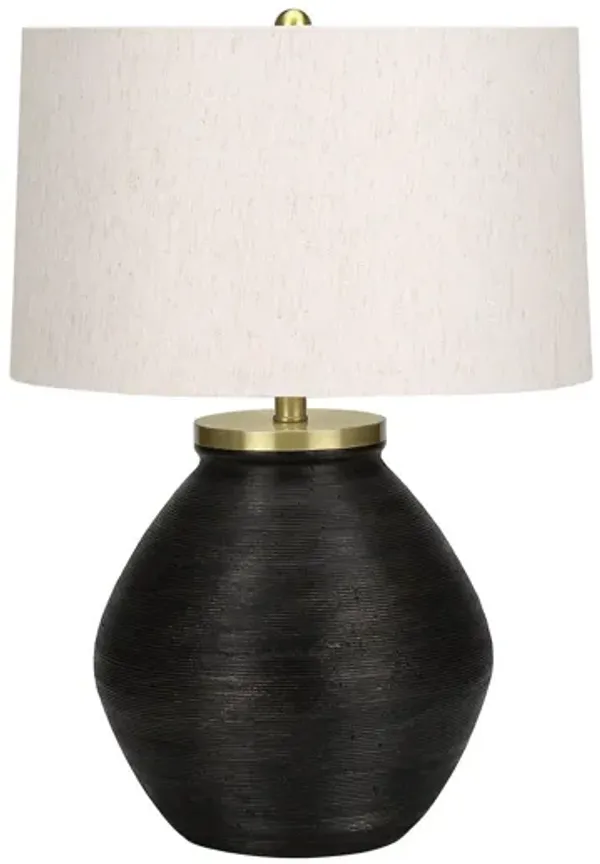 Lighting, Table Lamp, Concrete, Contemporary - Black / Cream