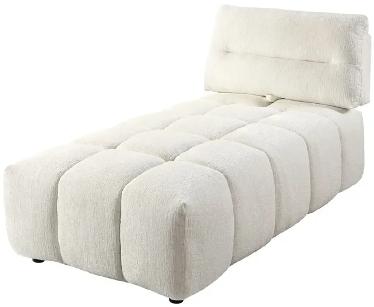 Loanna - Linen Modular Sectional With Chaise And Ottoman - Beige