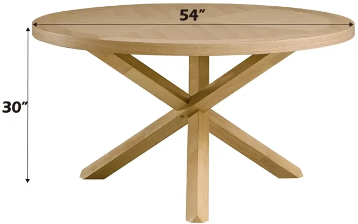 Kasem - Round Dining Table - Oak