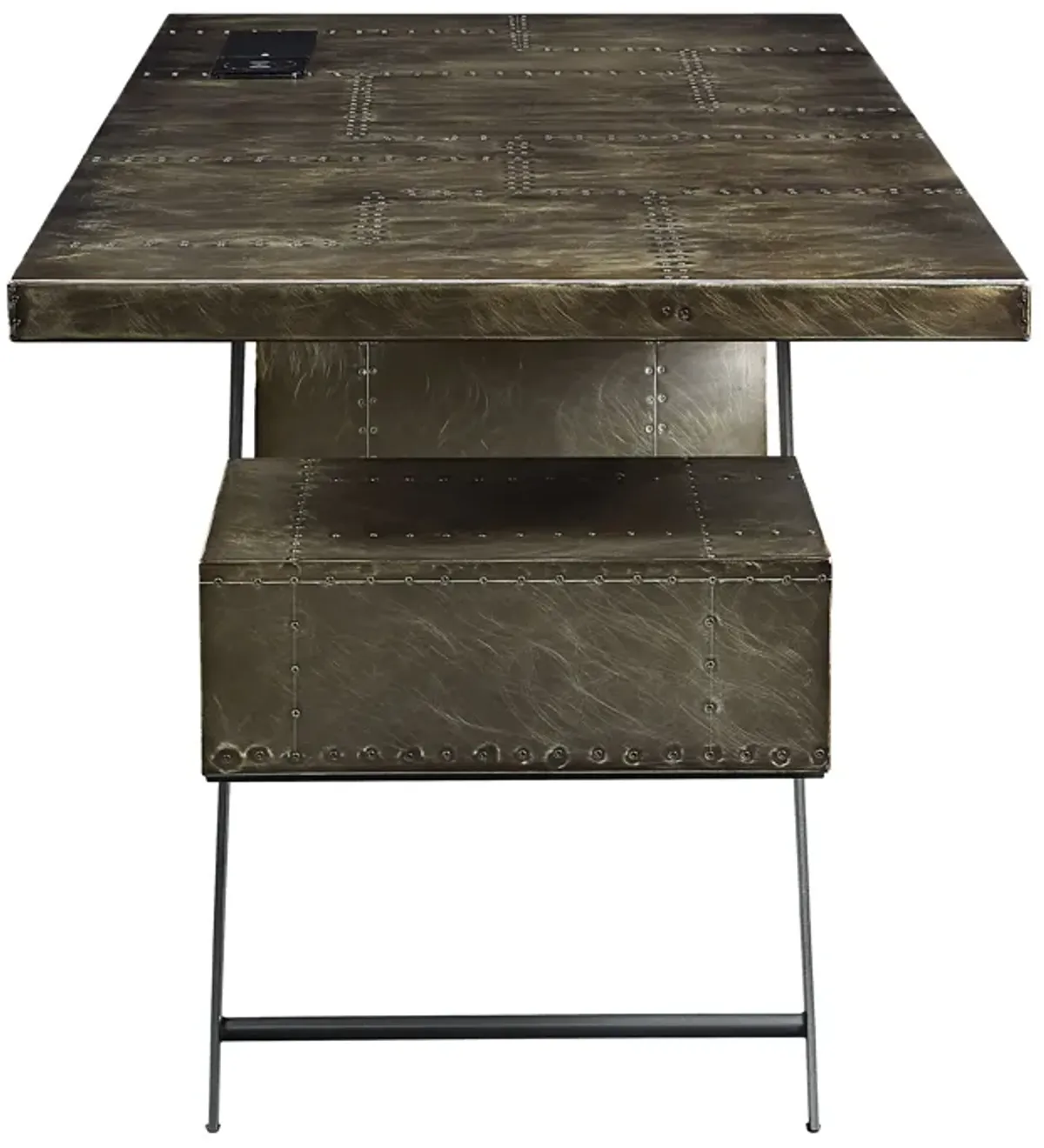 Brancaster - Writing Desk With USB Port - Bronze