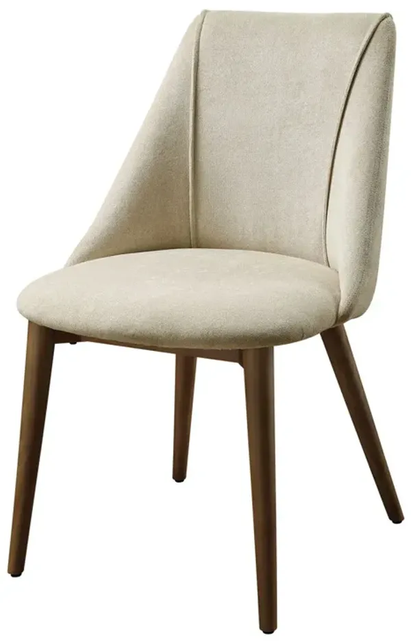 Willene - Polished Microfiber Side Chair (Set of 2) - Beige