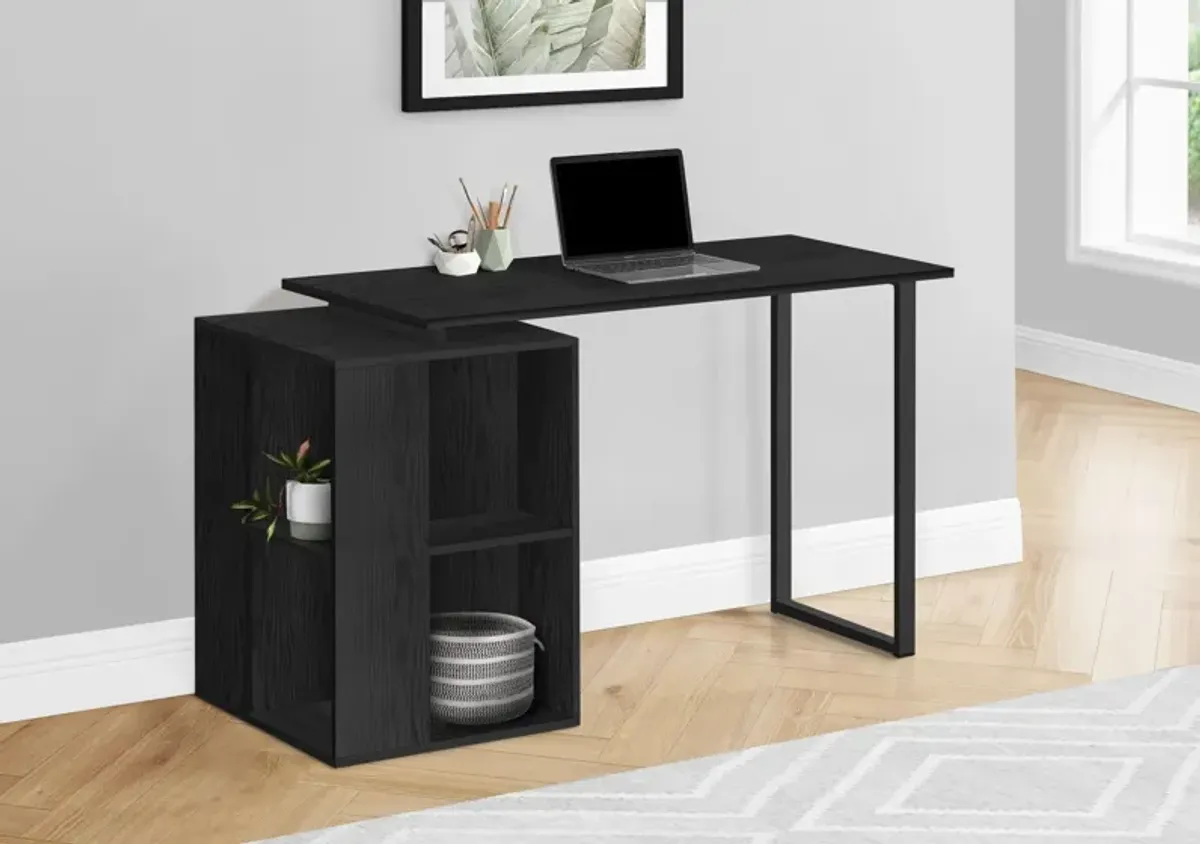 Computer Desk, Home Office, Left, Right Set-Up, Storage Shelves, Work, Laptop, Contemporary, Modern