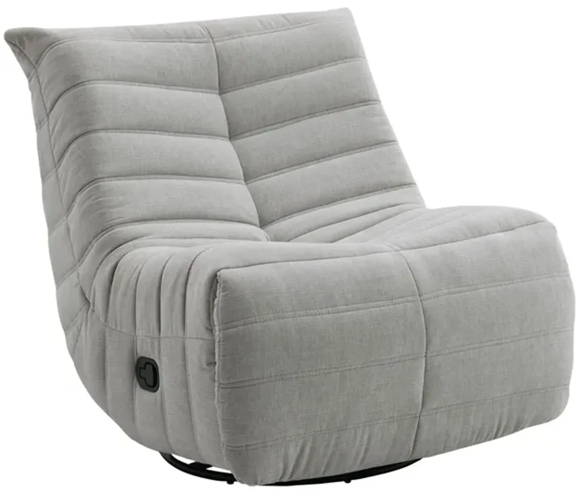 Talmon - Chenille Glider Recliner With Swivel