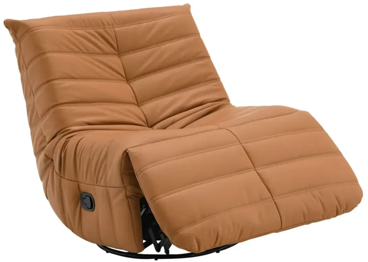 Talmon - Chenille Glider Recliner With Swivel