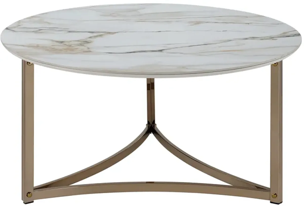 Aziz - Sintered Stone Top Round Coffee Table