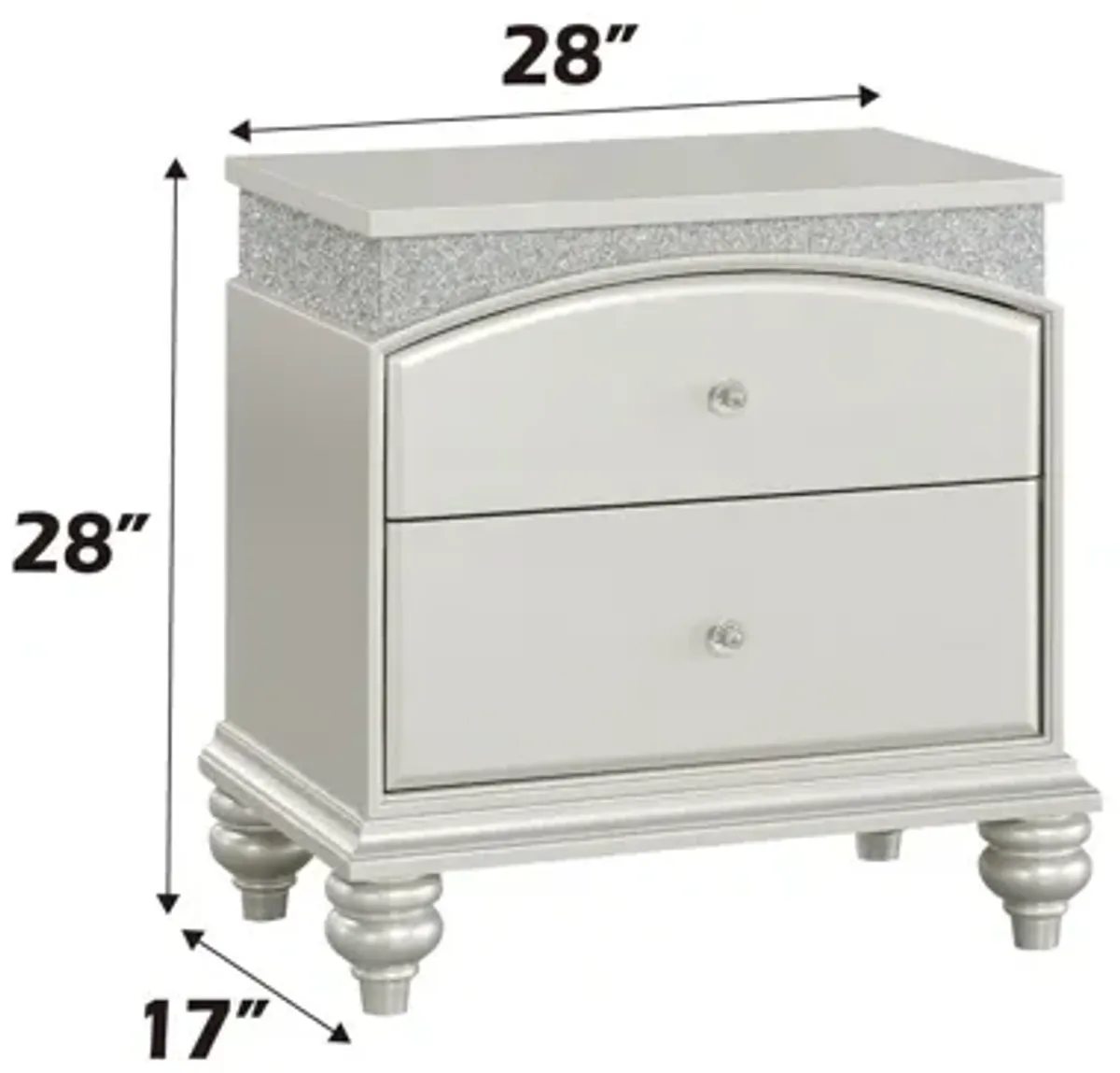 Maverick - Night Stand - Silver