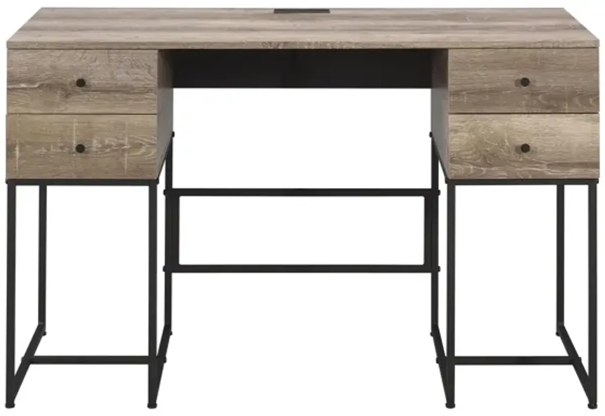 Desirre - Wirting Desk With USB Port - Oak