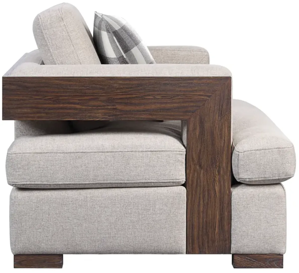 Niamey - Sofa With 4 Toss Pillows - Walnut